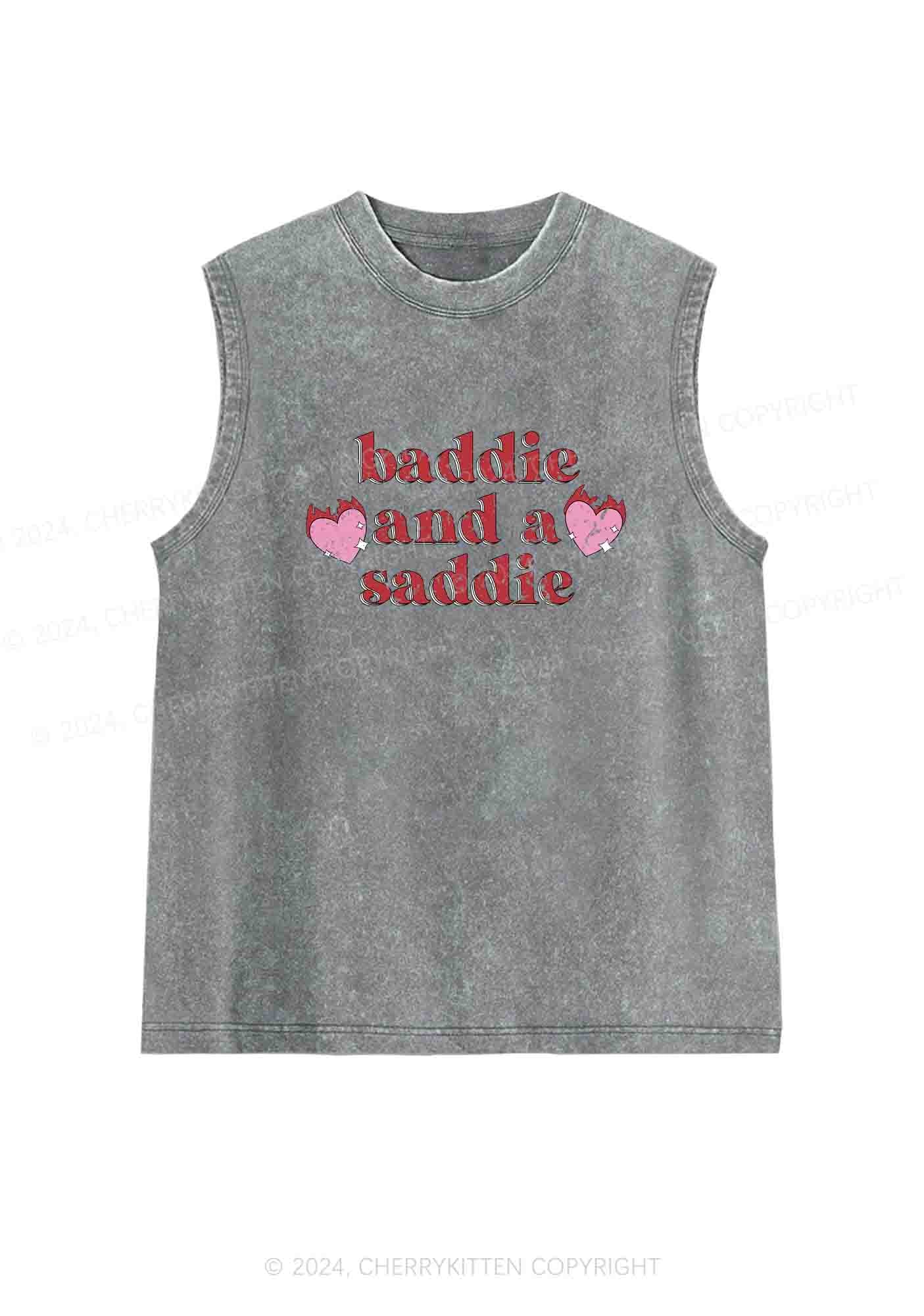 Baddie And A Saddie Y2K Washed Tank Cherrykitten