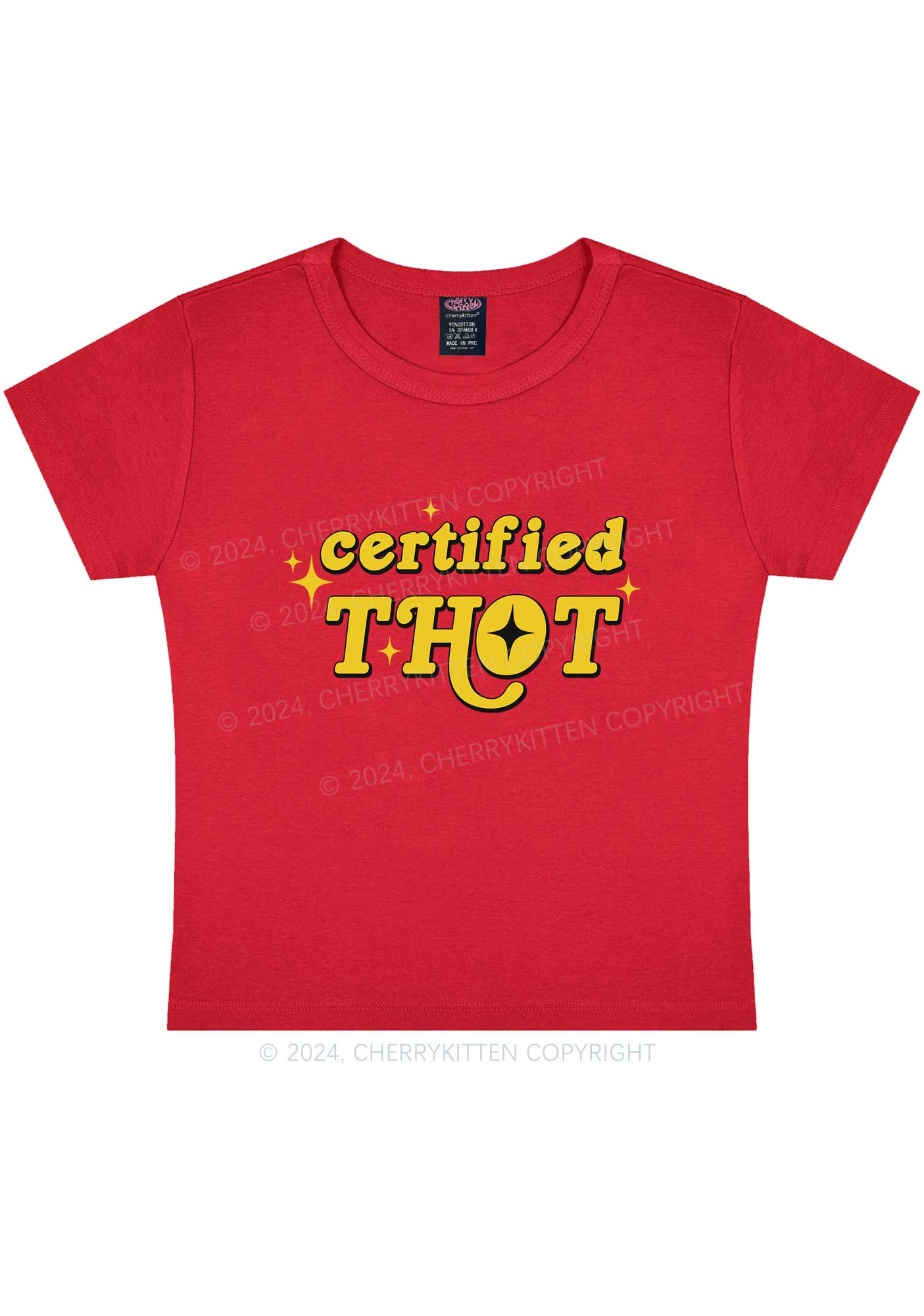 Certified Thxt Y2K Baby Tee Cherrykitten