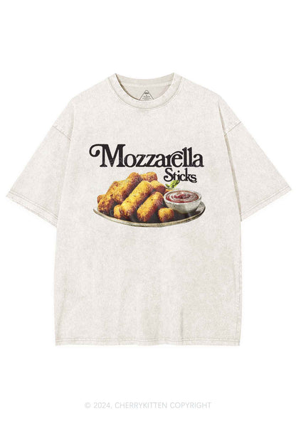 Mozzarella Sticks Y2K Washed Tee Cherrykitten