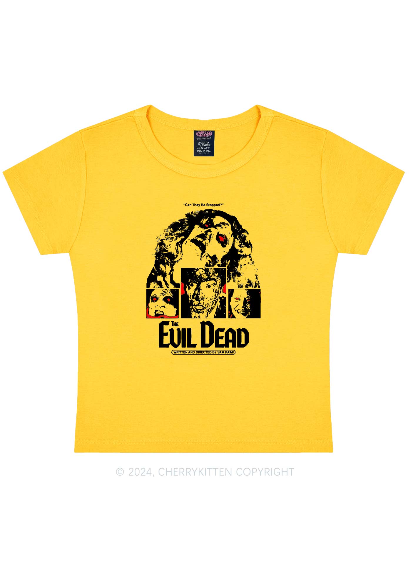 Halloween The Evil Dead Y2K Baby Tee Cherrykitten