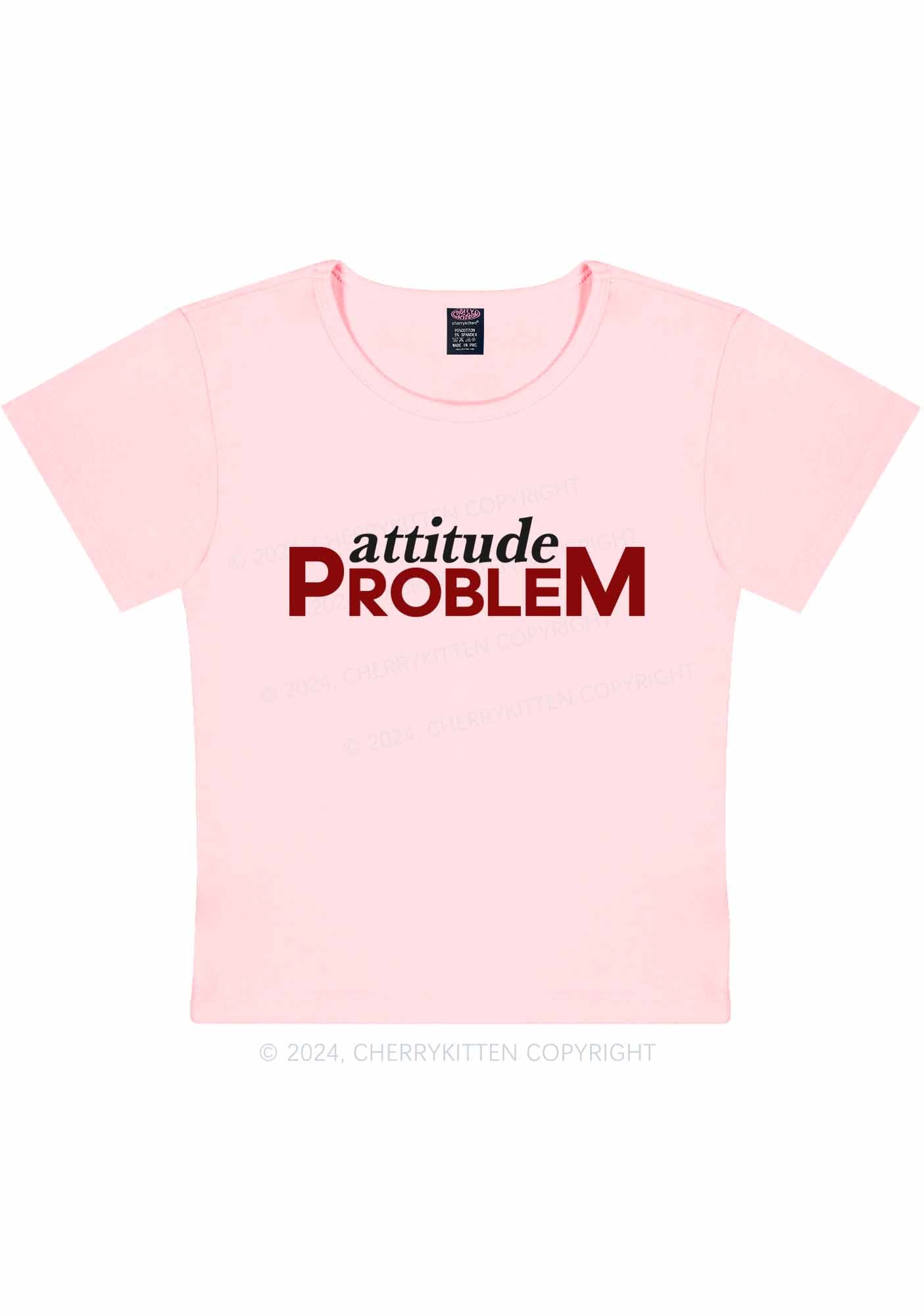 Big Attitude Problem Y2K Baby Tee Cherrykitten