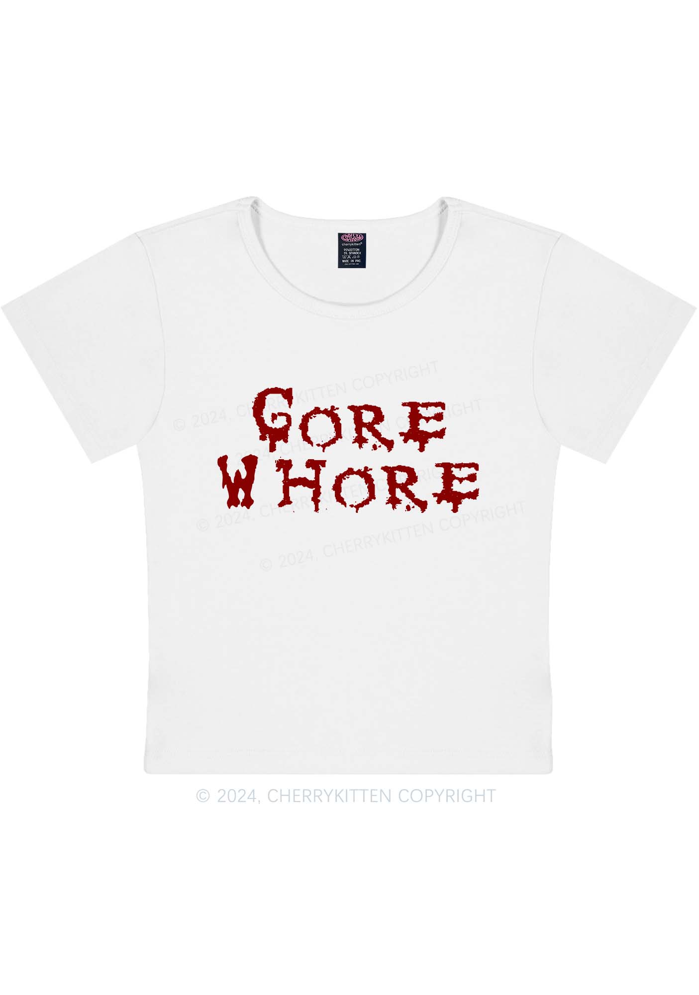 Gore Hore Y2K Baby Tee Cherrykitten