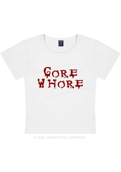 Gore Hore Y2K Baby Tee Cherrykitten