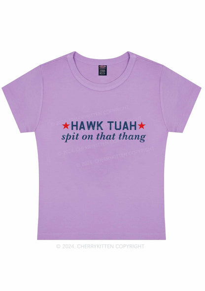 Curvy HAWK TUAH Y2K Baby Tee Cherrykitten