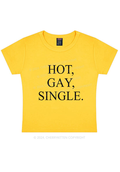 Hot Gay Single Y2K Baby Tee Cherrykitten