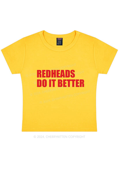 Redheads Do It Better Y2K Baby Tee Cherrykitten