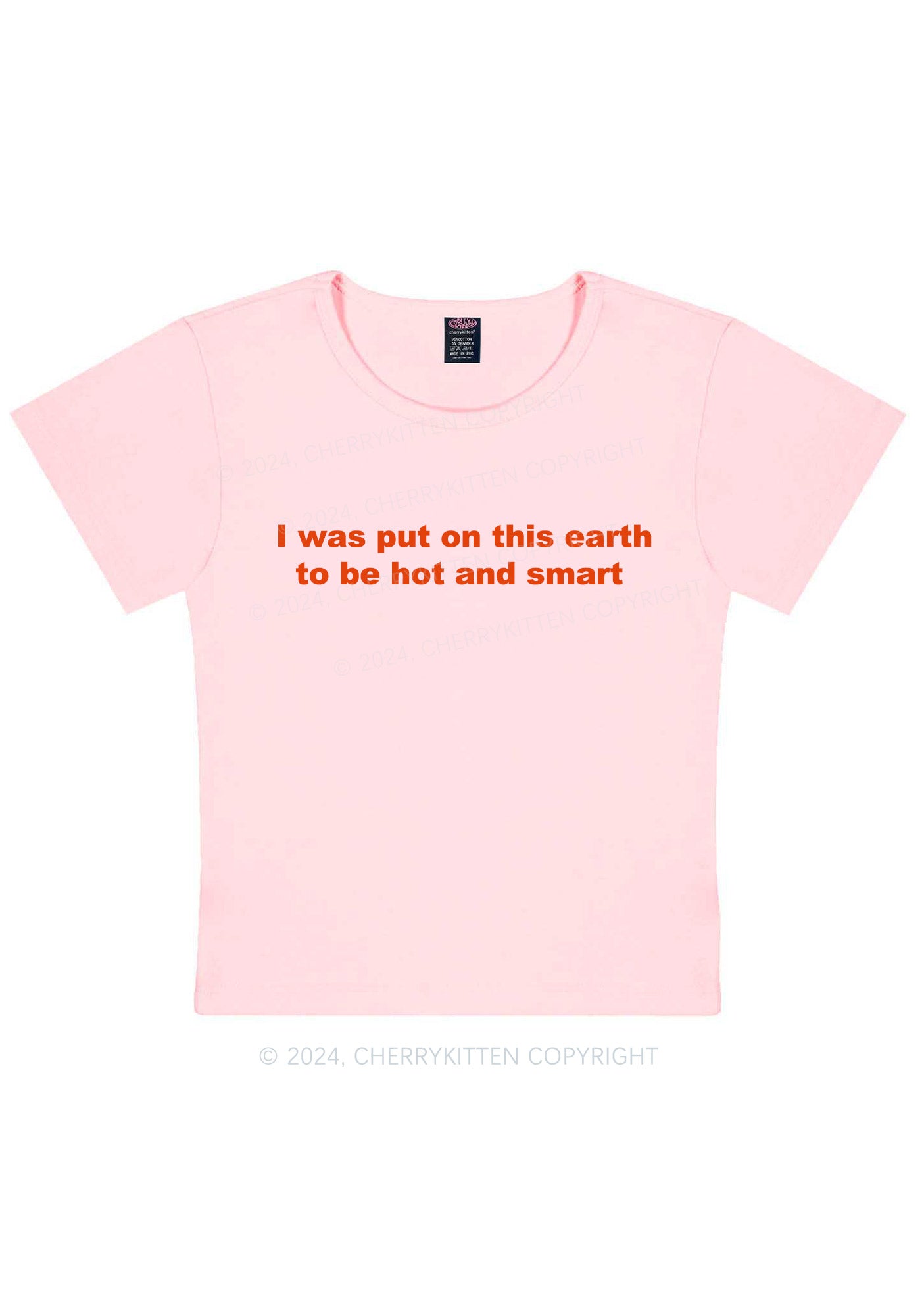 Hot And Smart Y2K Baby Tee Cherrykitten