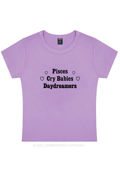 Pisces Cry Babies Daydreamers Y2K Baby Tee Cherrykitten