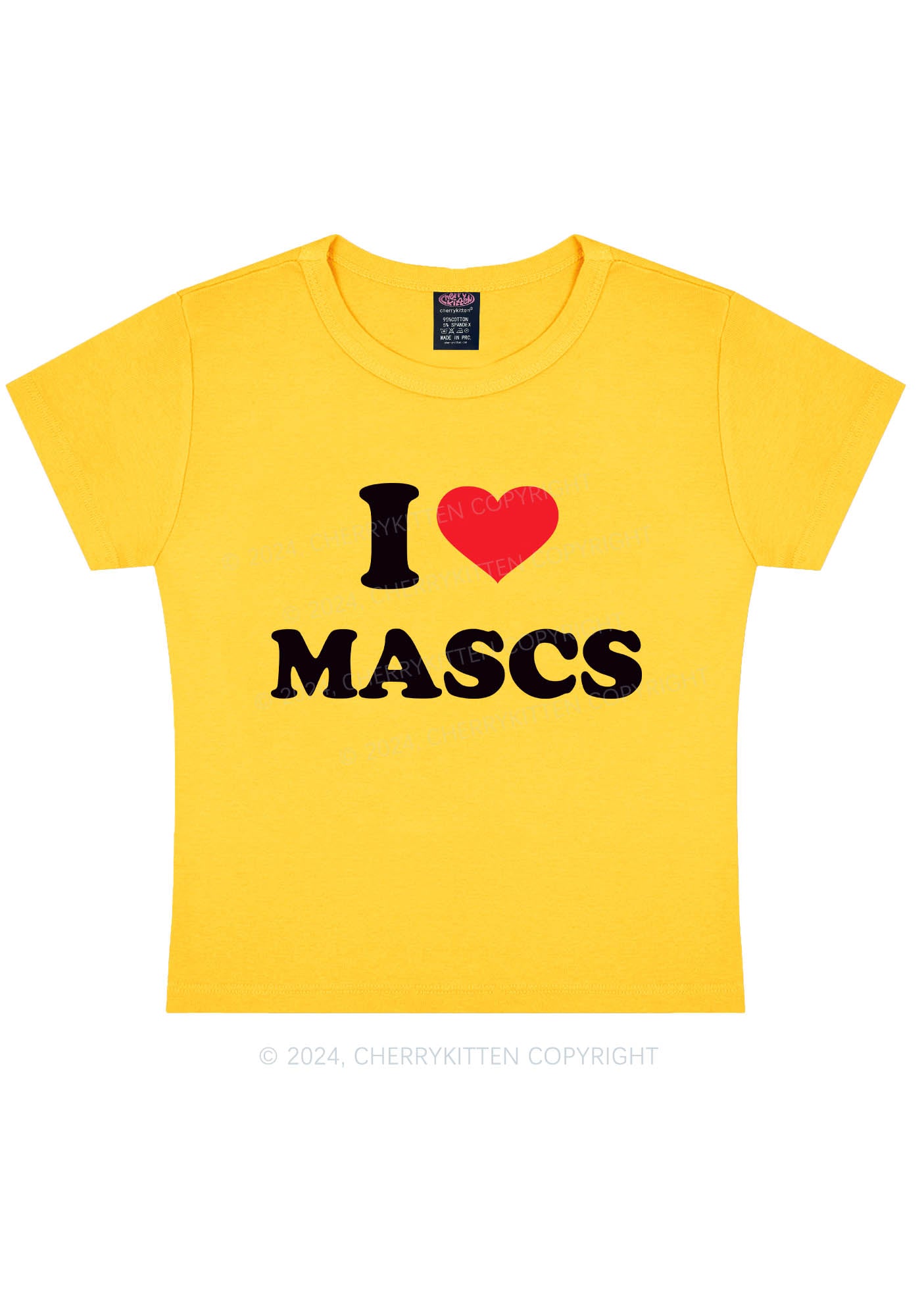 I Love Mascs Y2K Baby Tee Cherrykitten