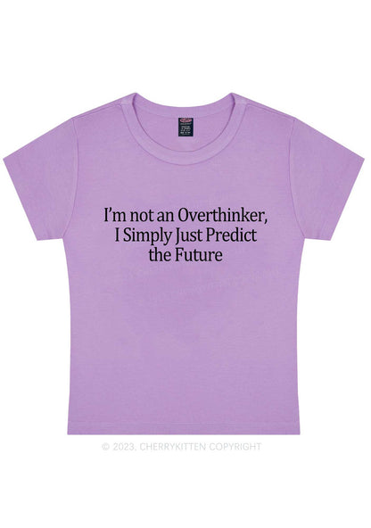 Curvy I'm Not An Overthinker Y2K Baby Tee Cherrykitten