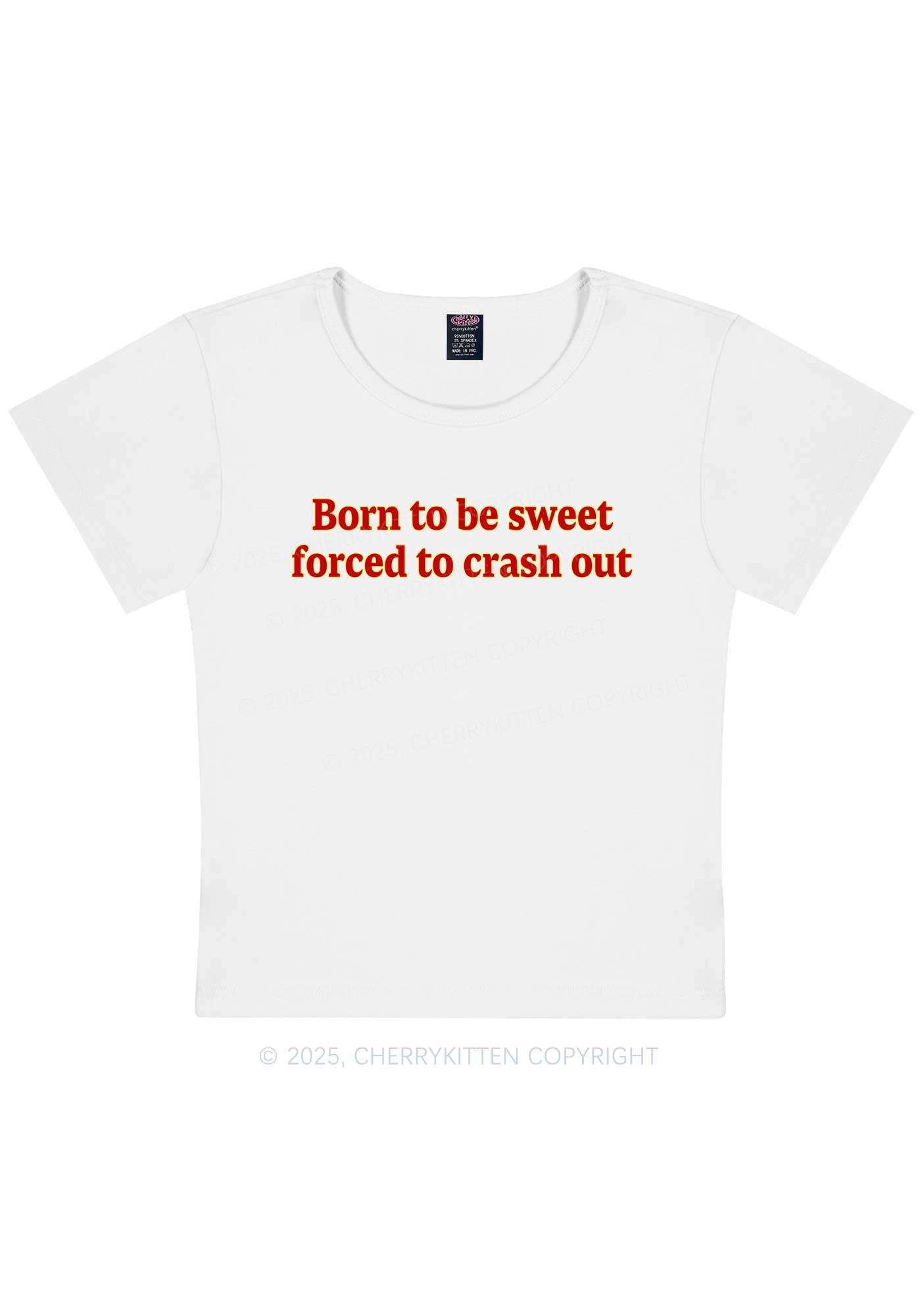 Born To Be Sweet Y2K Baby Tee Cherrykitten