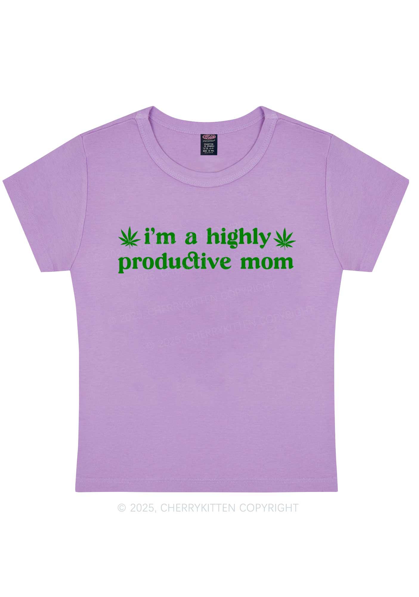 Highly Productive Mom Y2K Baby Tee Cherrykitten