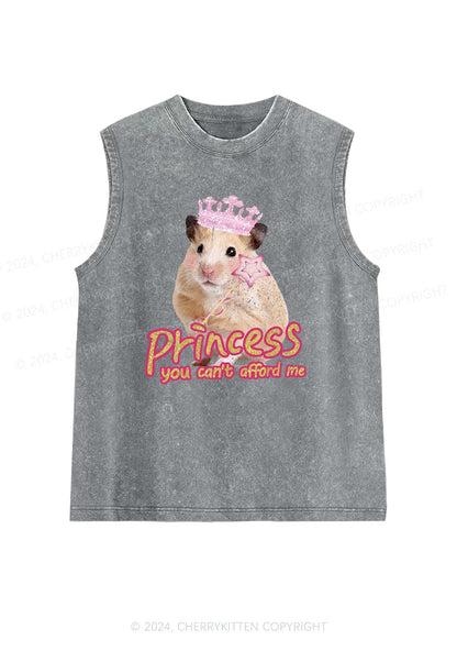 Princess You Can't Afford Me Y2K Washed Tank Cherrykitten