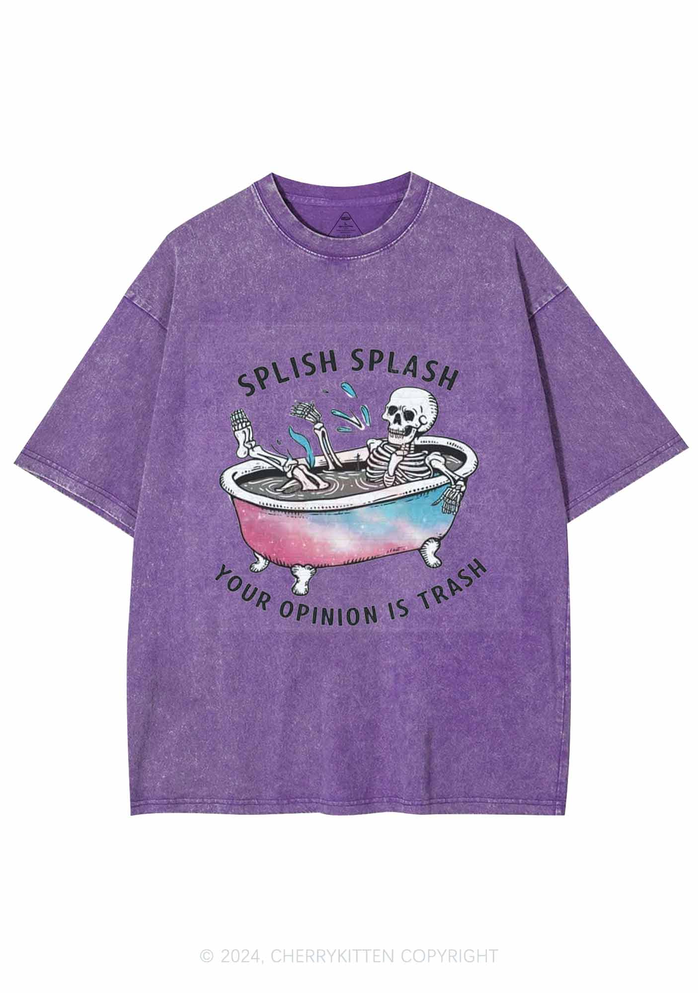 Halloween Splish Splash Y2K Washed Tee Cherrykitten