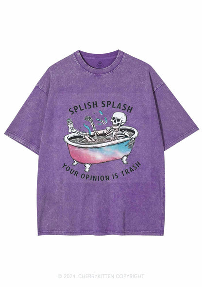 Halloween Splish Splash Y2K Washed Tee Cherrykitten