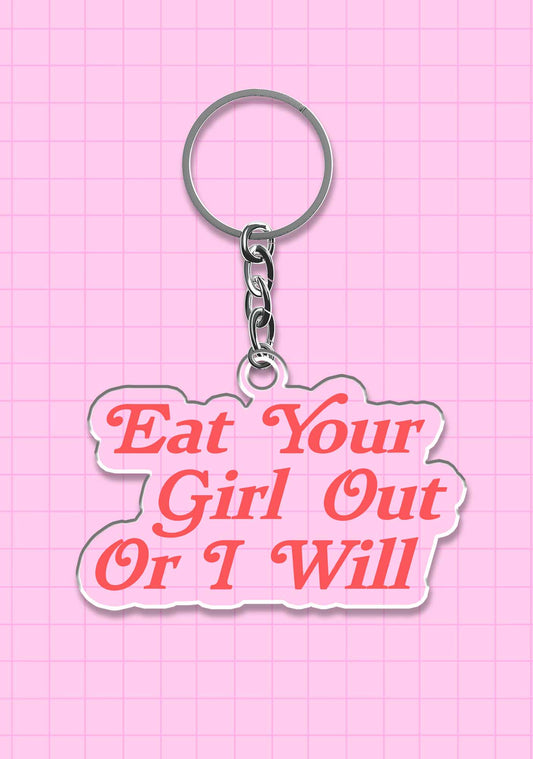 Eat Your Girl Out 1Pc Y2K Keychain Cherrykitten