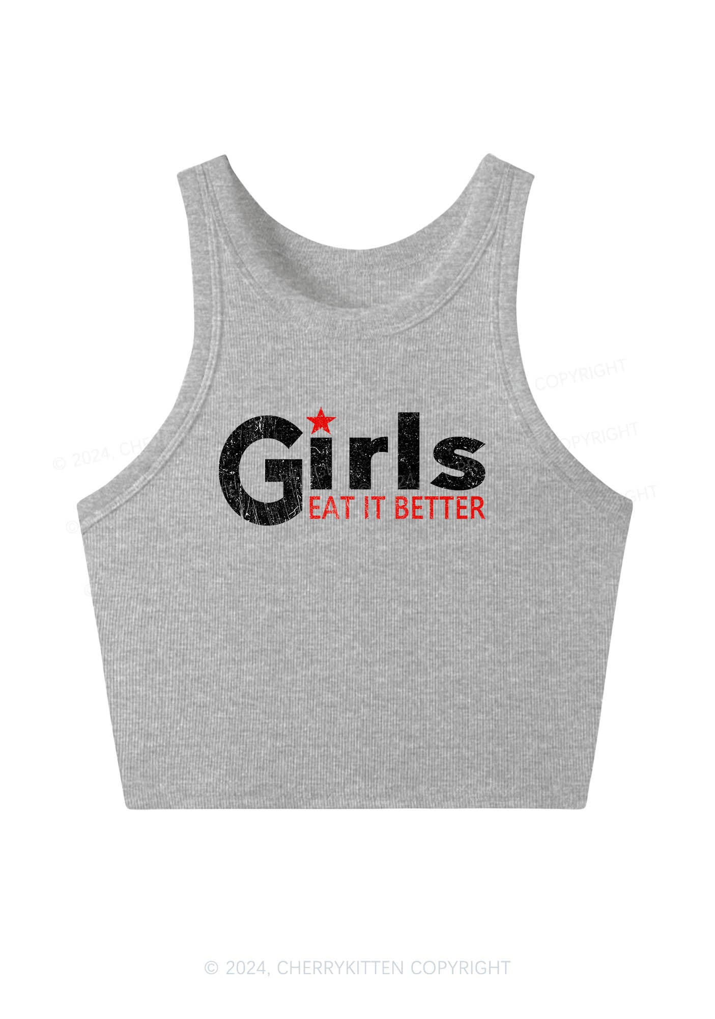 Girls Eat It Better Y2K Crop Tank Top Cherrykitten