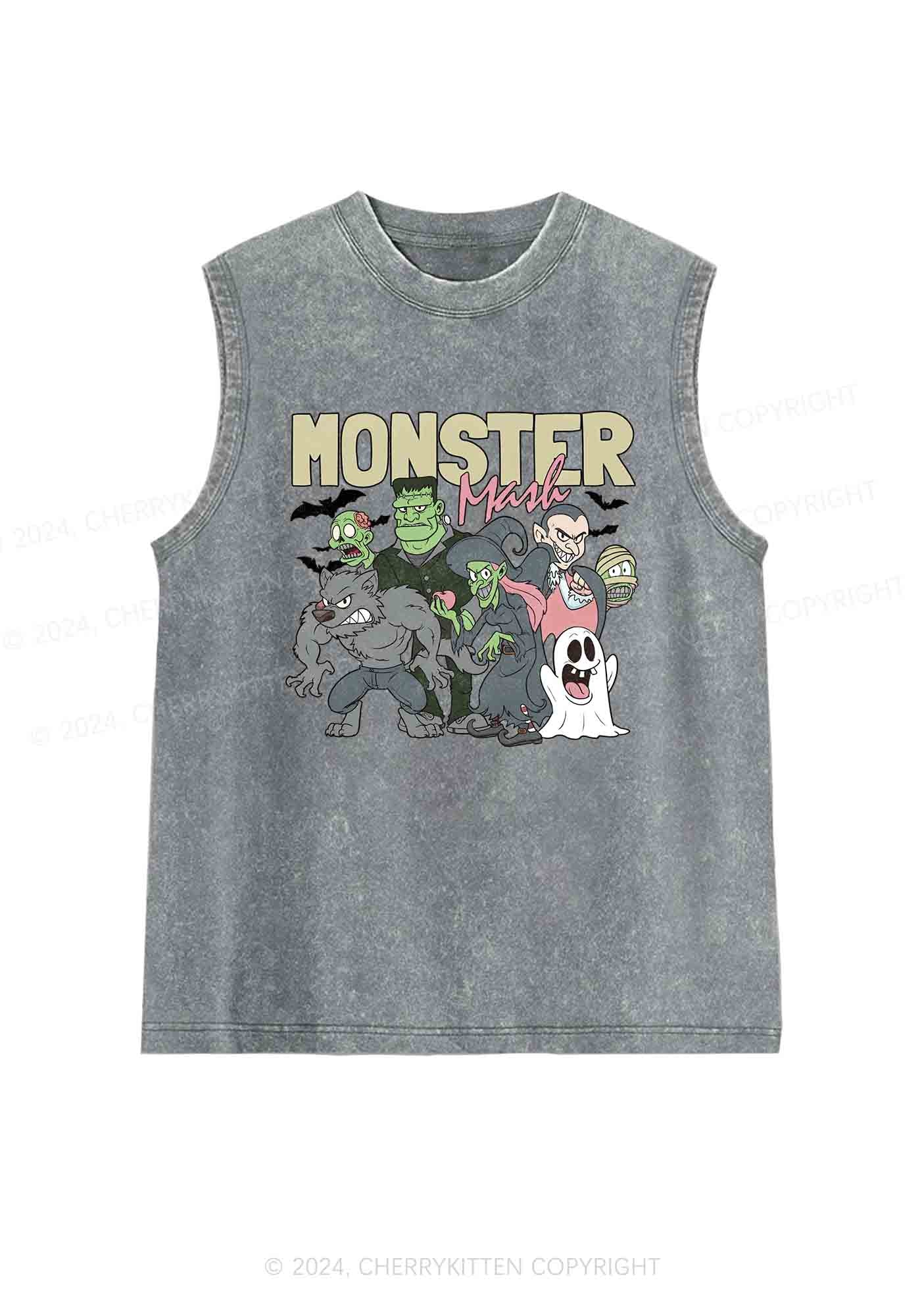 Halloween Monster Y2K Washed Tank Cherrykitten