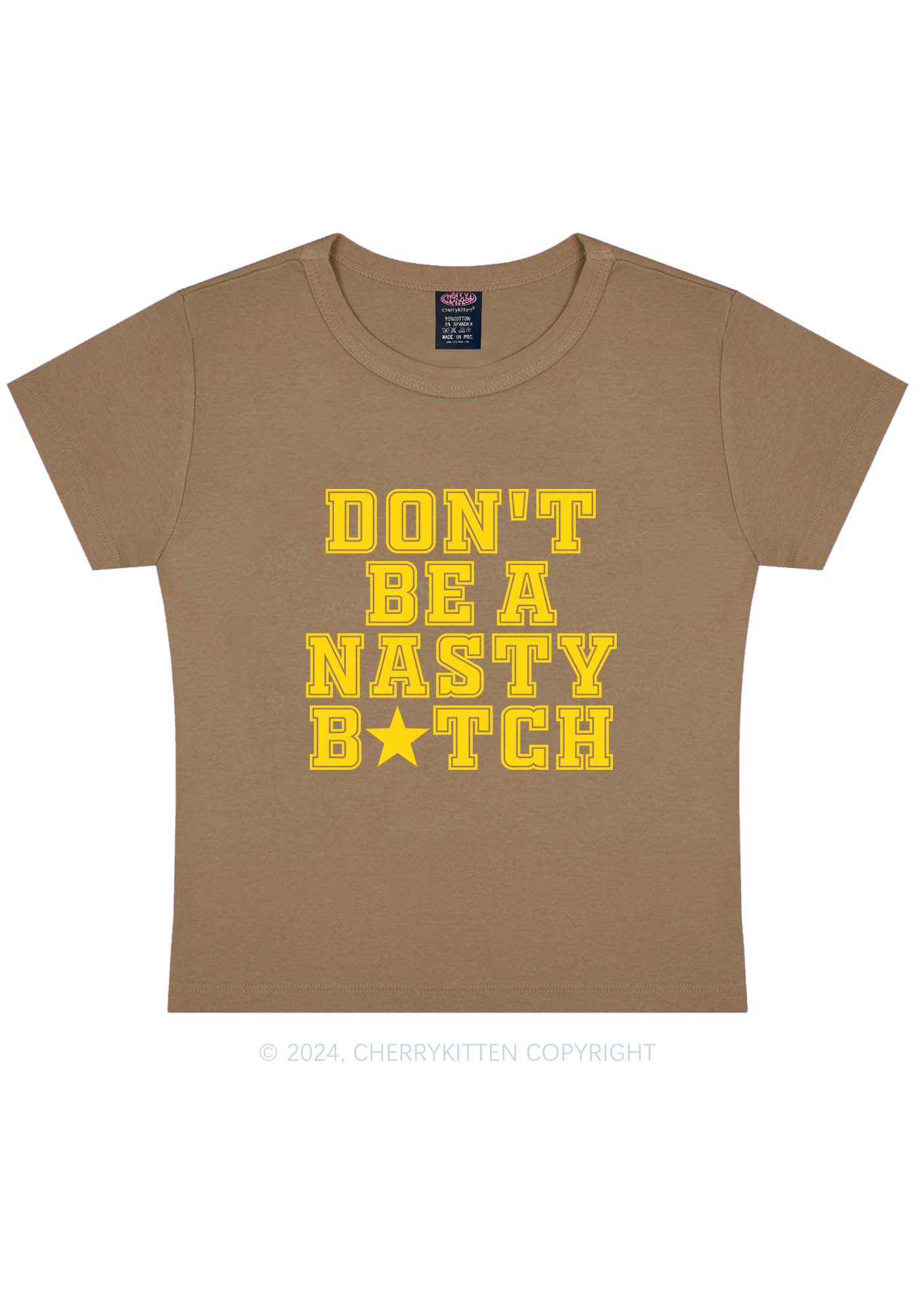 Nasty Bxxch Y2K Baby Tee Cherrykitten