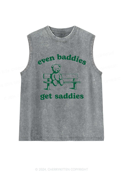 Saddies Bear Y2K Washed Tank Cherrykitten