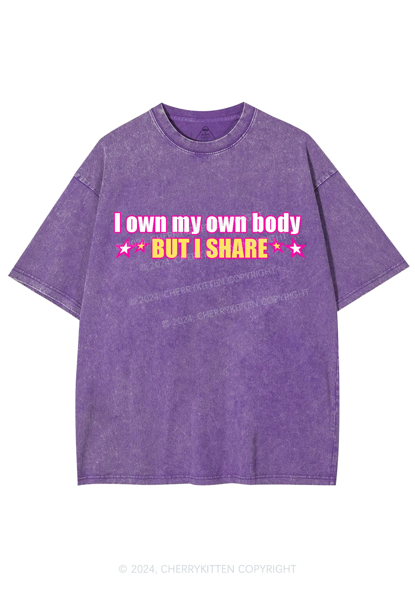 I Own My Own Body Y2K Washed Tee Cherrykitten