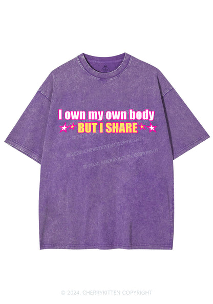 I Own My Own Body Y2K Washed Tee Cherrykitten