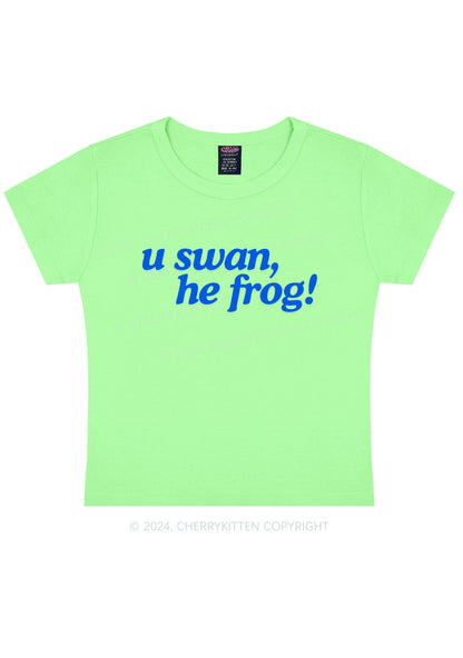 U Swan He Frog Y2K Baby Tee Cherrykitten