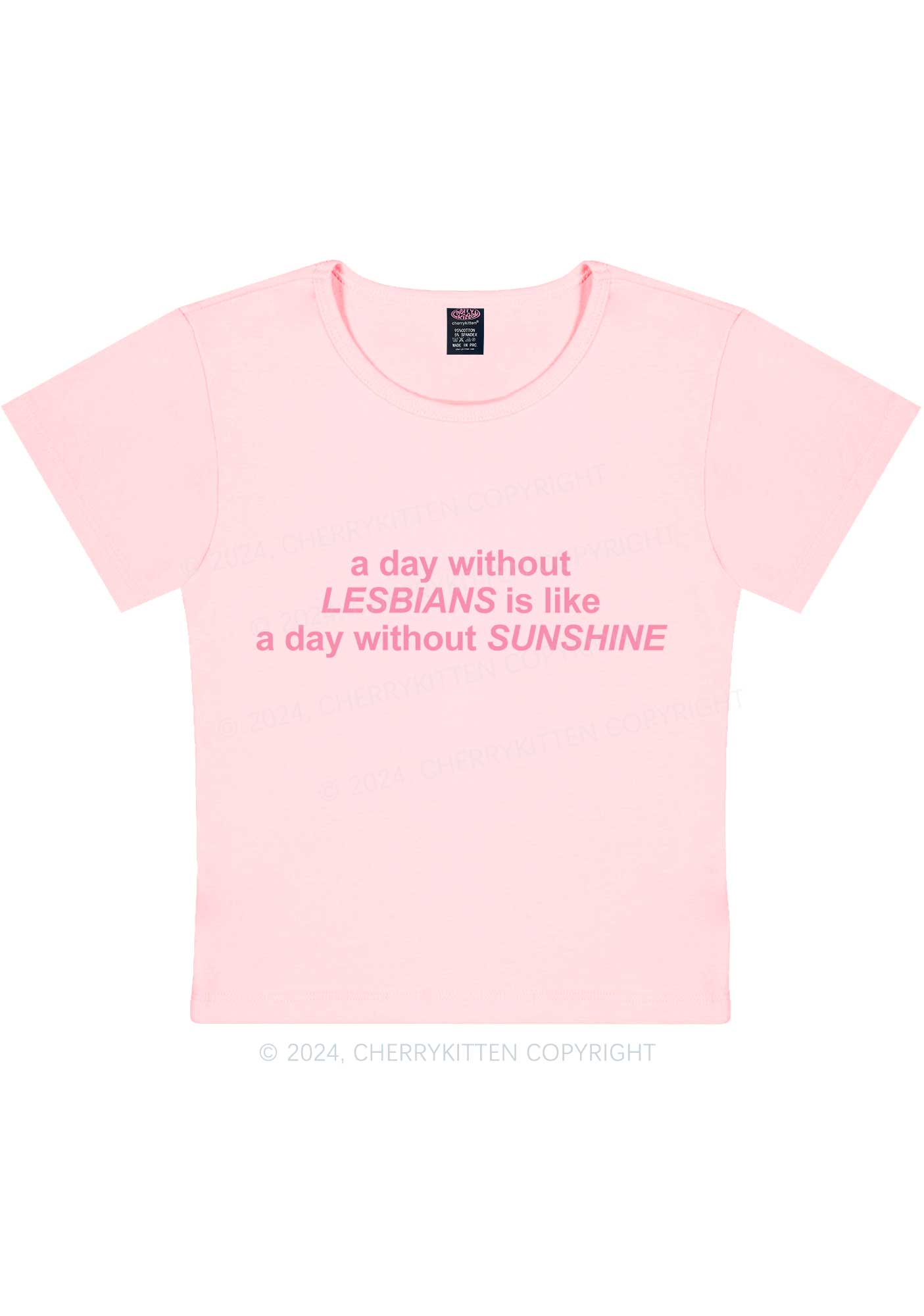 Lesbians Sunshine Y2K Baby Tee Cherrykitten