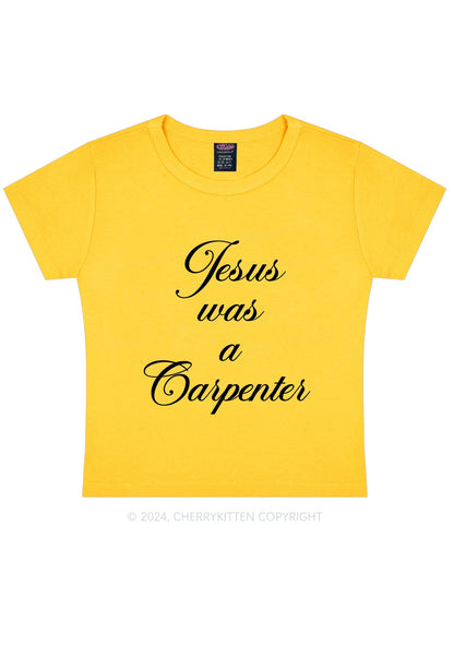 Jesus Was A Carpenter Y2K Baby Tee Cherrykitten