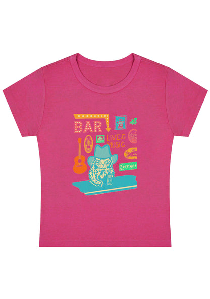 Bar Live Music Catnip Soda Y2K Baby Tee