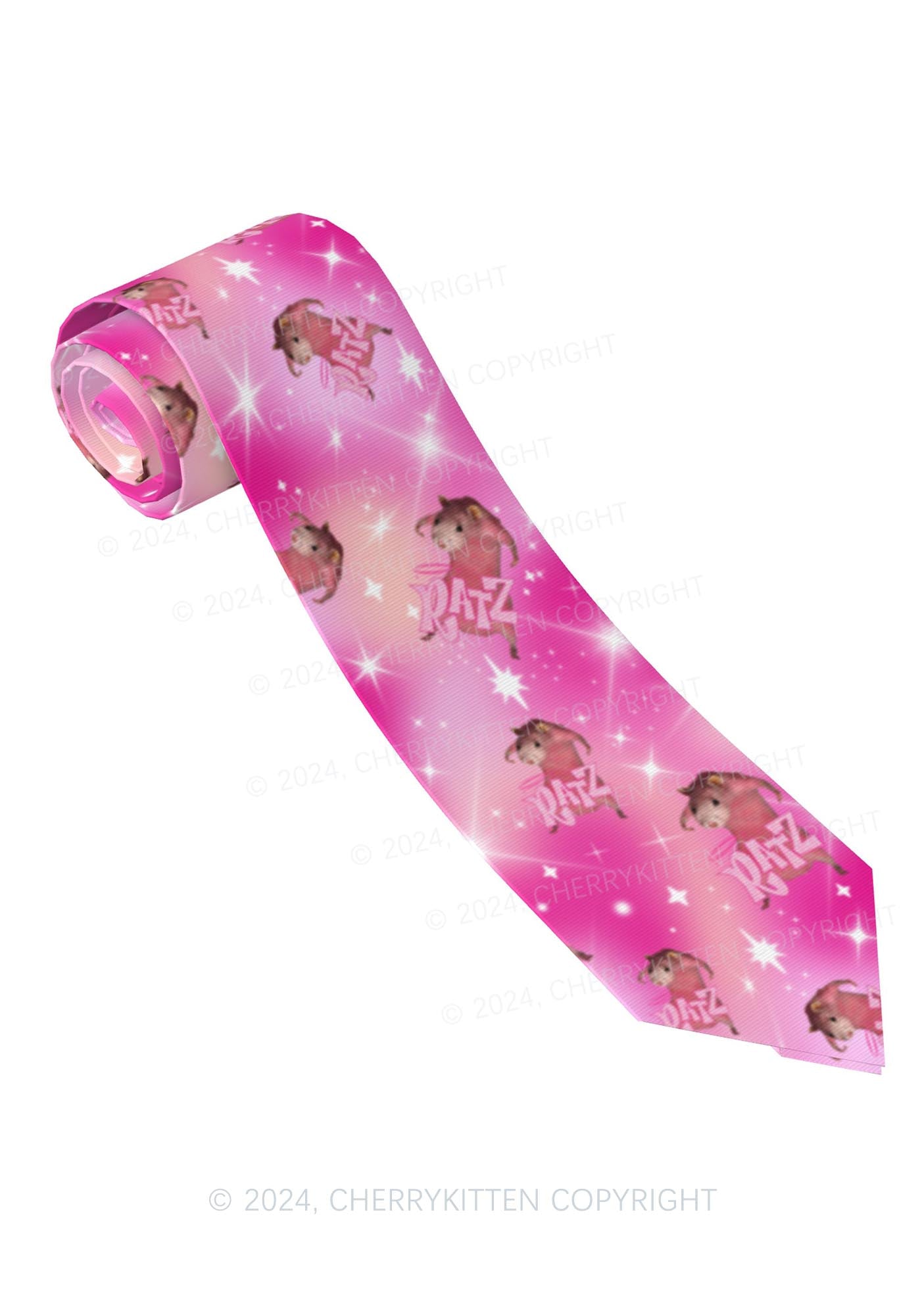 Pink Ratz Y2K Necktie Cherrykitten