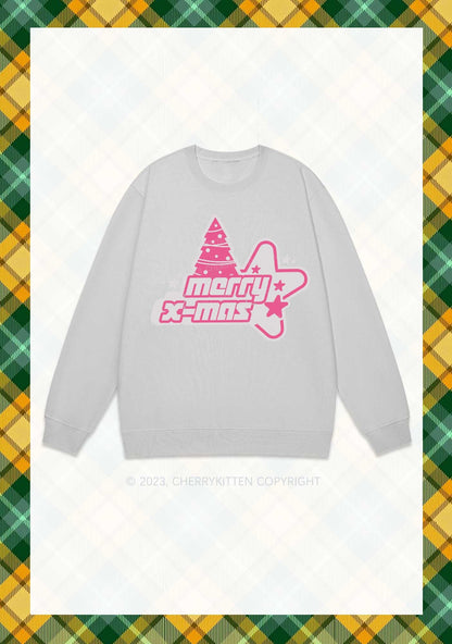 Merry X-Mas Christmas Y2K Sweatshirt Cherrykitten