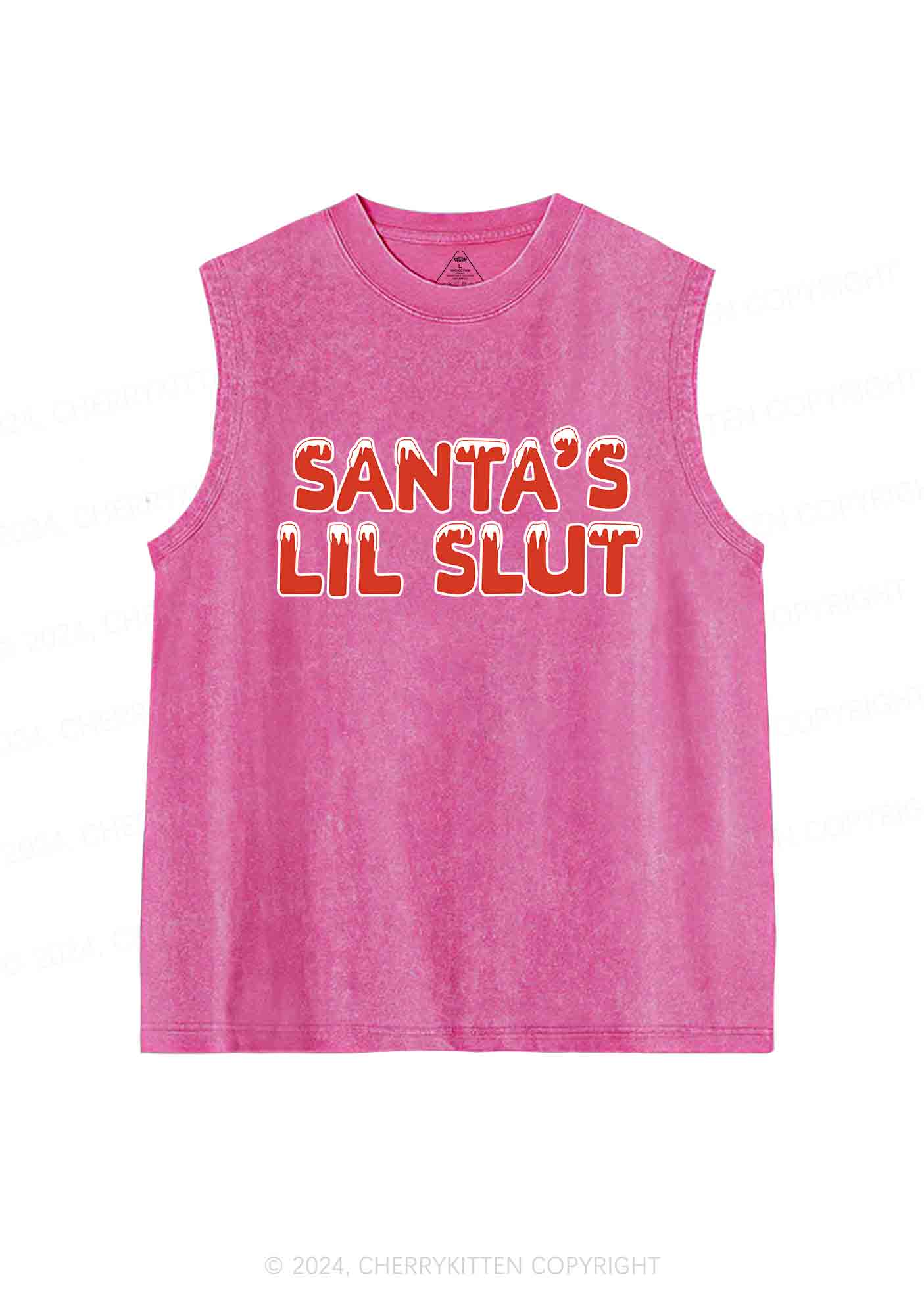 Christmas Santas Lil Slxt Y2K Washed Tank Cherrykitten