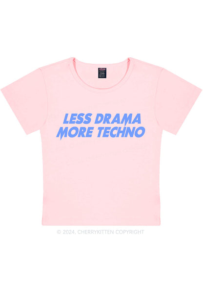 Less Drama Y2K Baby Tee Cherrykitten