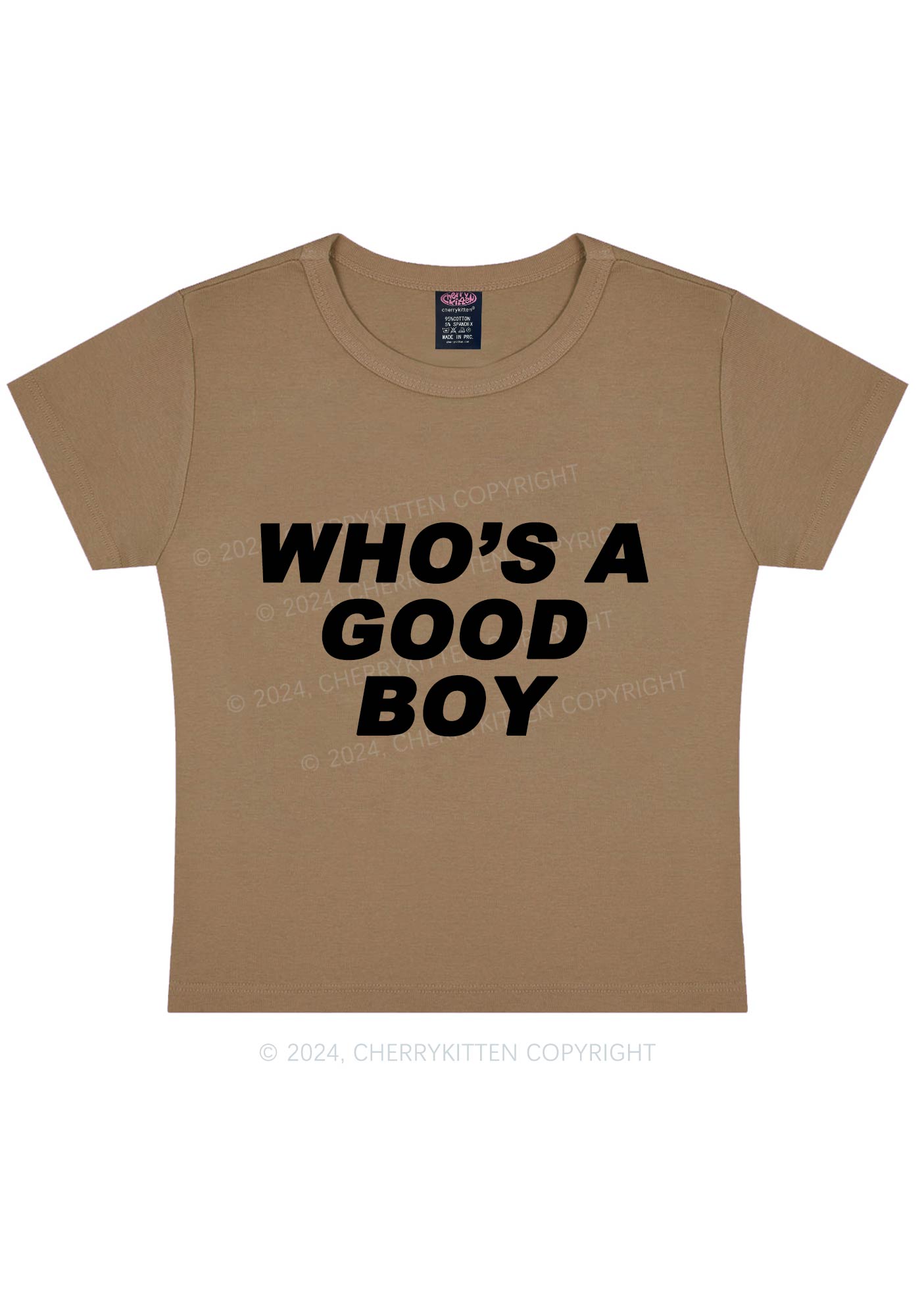 Who's A Good Boy Y2K Baby Tee Cherrykitten