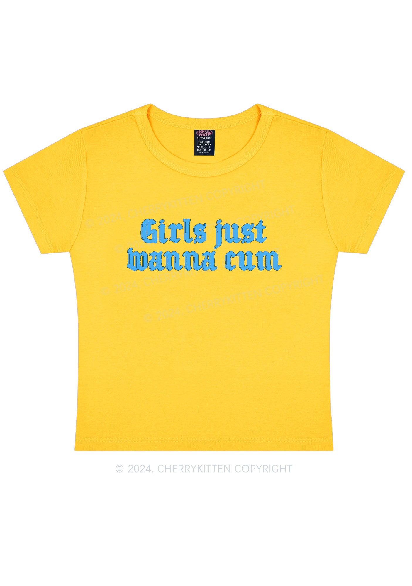 Girls Just Wanna Come Y2K Baby Tee Cherrykitten