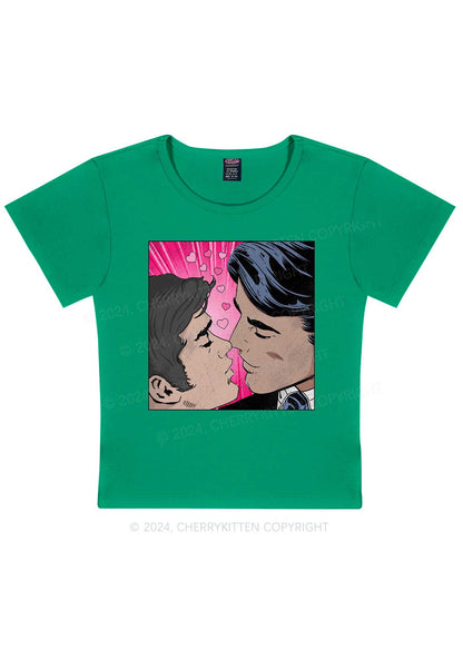 Boy Kiss Y2K Valentine's Day Baby Tee Cherrykitten