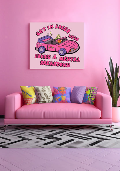 Get In Y2K Canvas Wall Art Cherrykitten