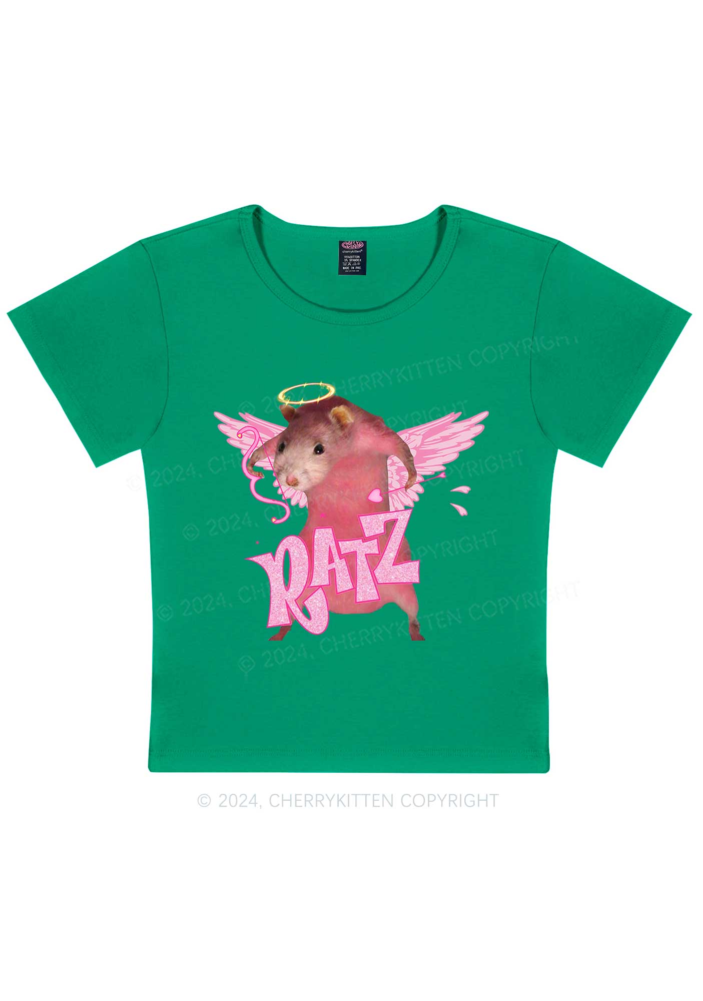 Cupid Rat Y2K Valentine's Day Baby Tee Cherrykitten