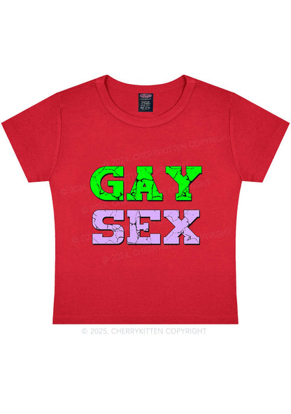 Gay Six Y2K Baby Tee Cherrykitten