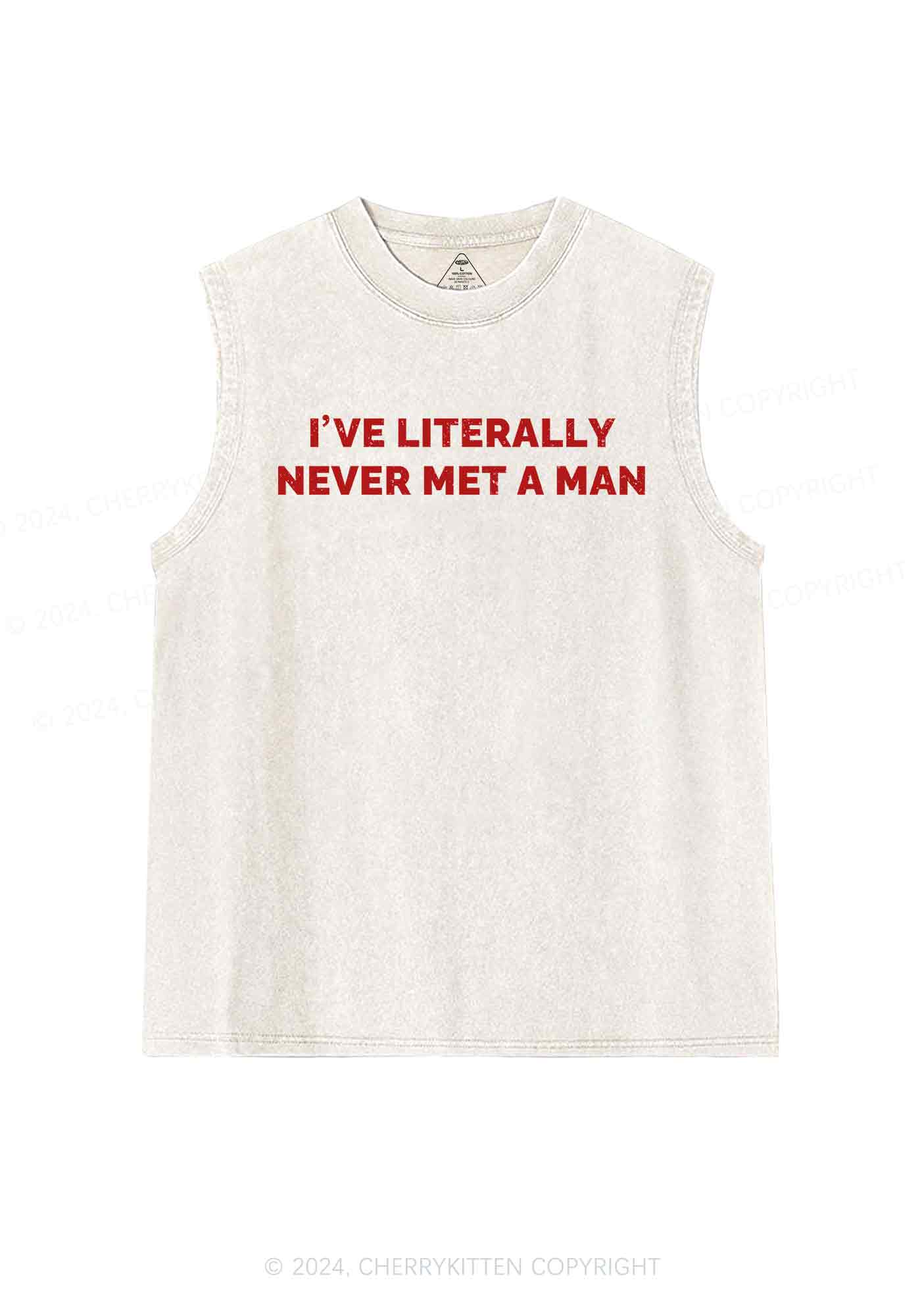 Never Met A Man Y2K Washed Tank Cherrykitten