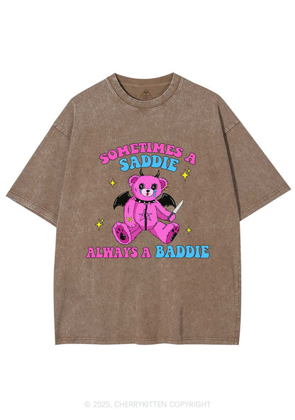 Always A Baddie Y2K Washed Tee Cherrykitten