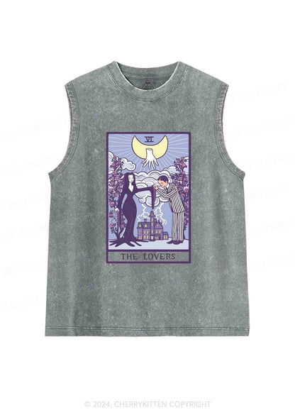 Halloween The Lovers Y2K Washed Tank Cherrykitten