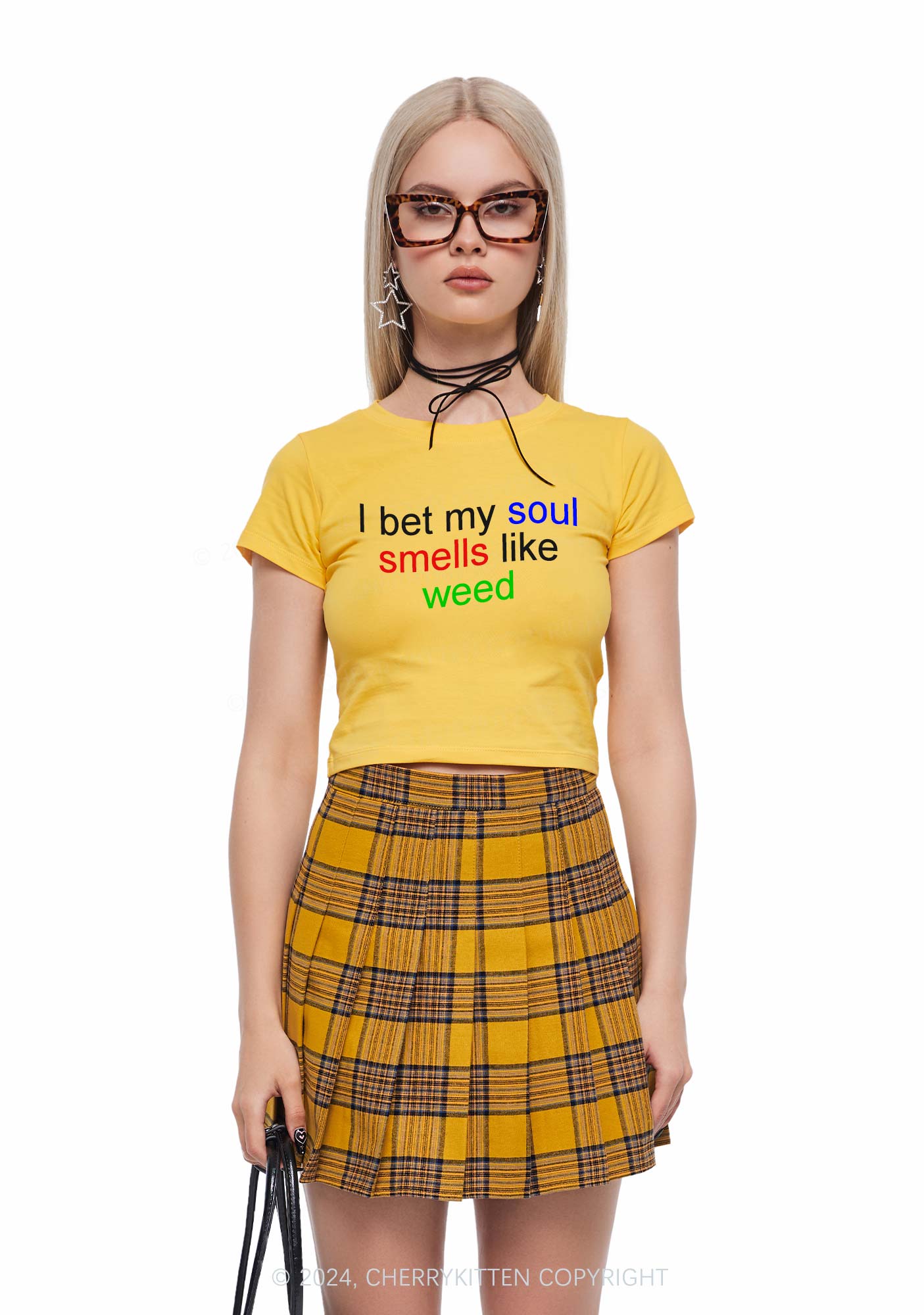 Soul Smells Like Wxxd Y2K Baby Tee Cherrykitten