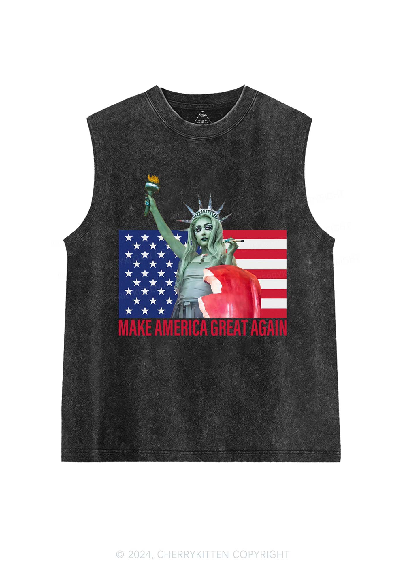 CR Make America Great Y2K Washed Tank Cherrykitten