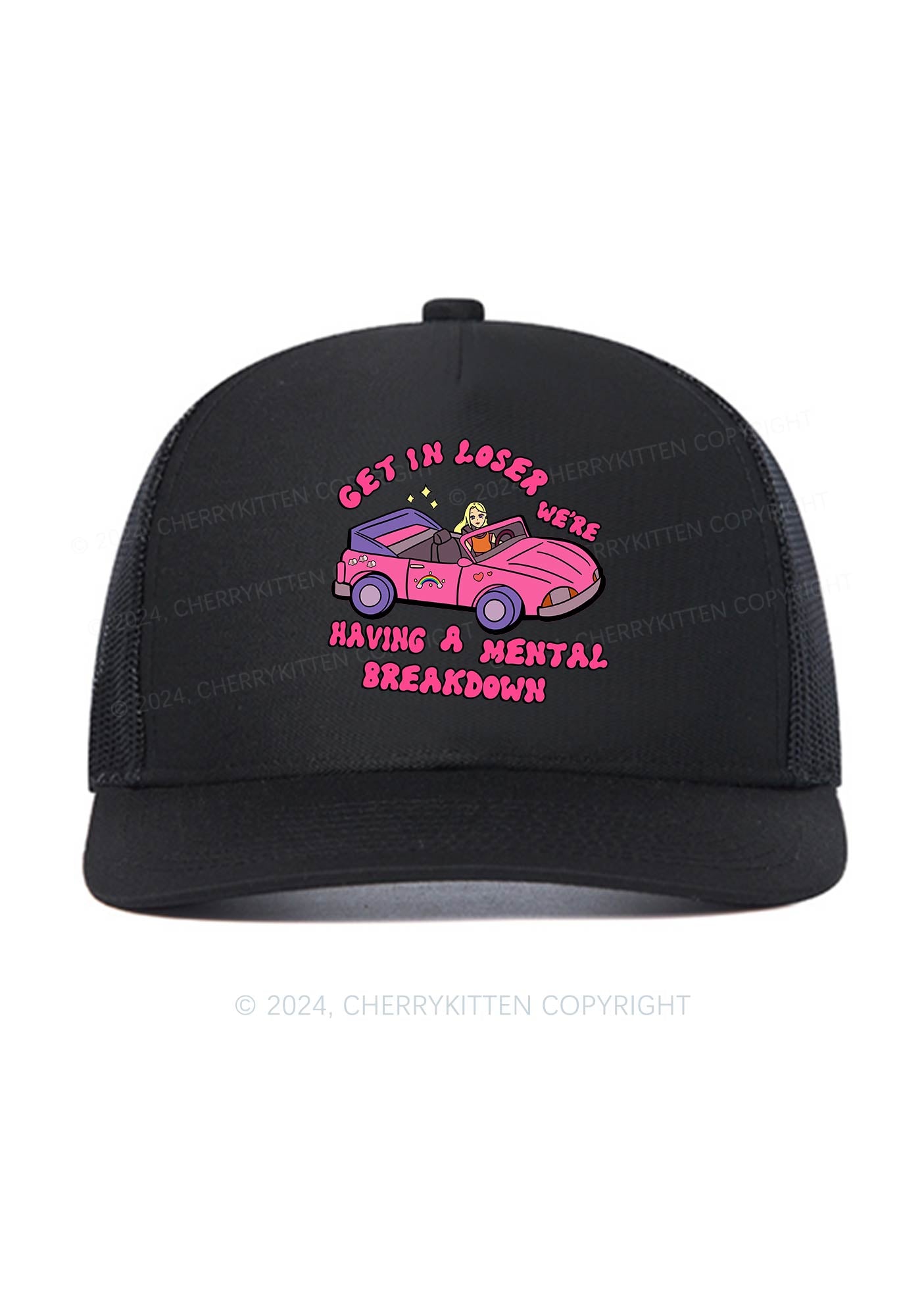 Get In The Car Y2K Trucker Mesh Hat Cherrykitten