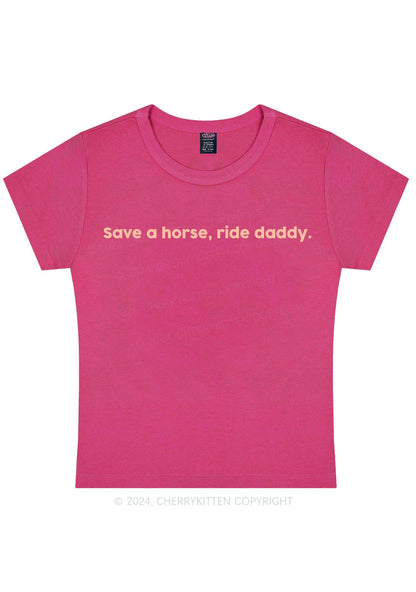 Ride Daddy Y2K Baby Tee Cherrykitten