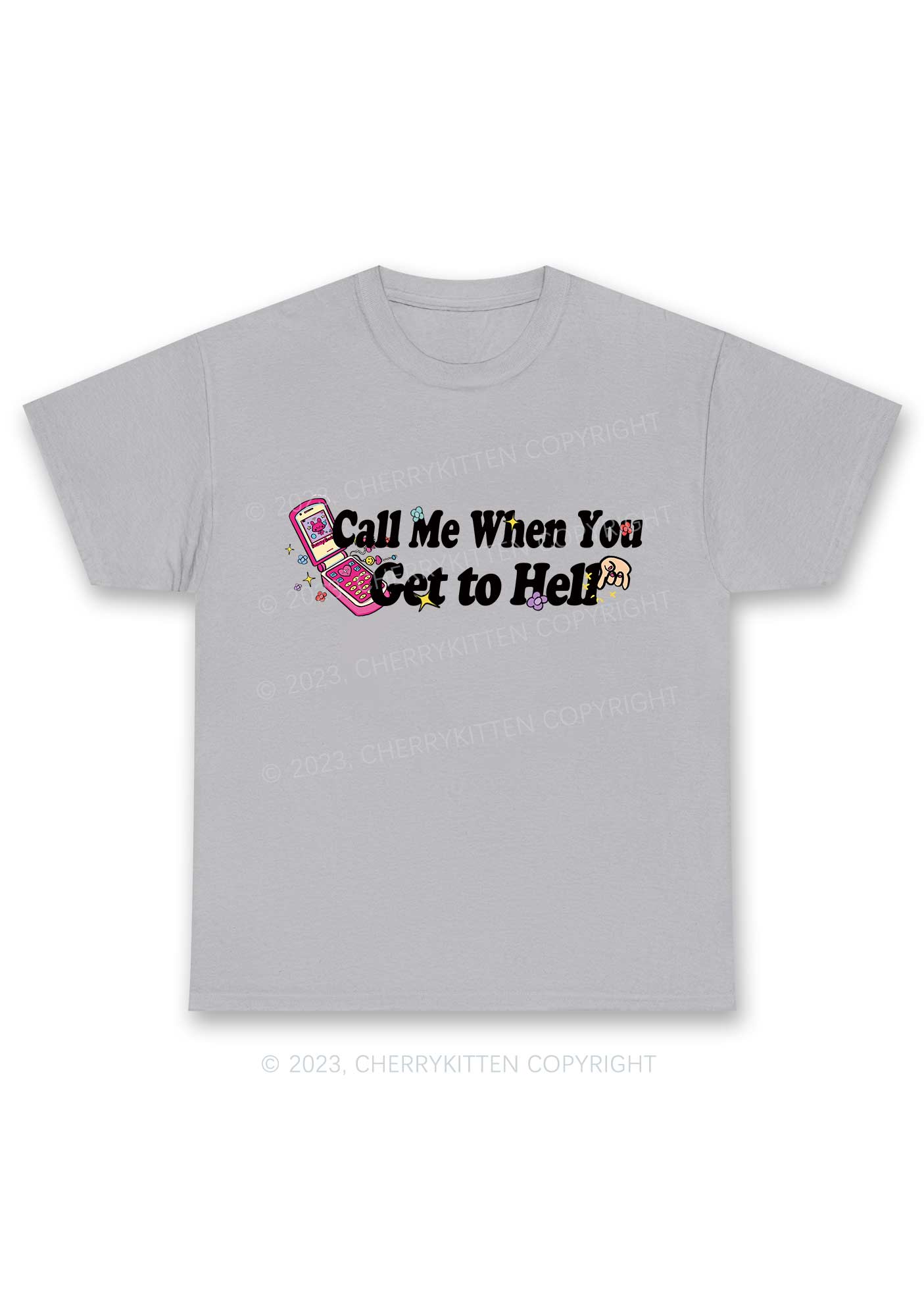 Call Me When You Get To Hell Y2K Chunky Shirt Cherrykitten