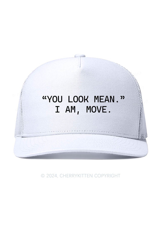 You Look Mean Y2K Trucker Mesh Hat Cherrykitten