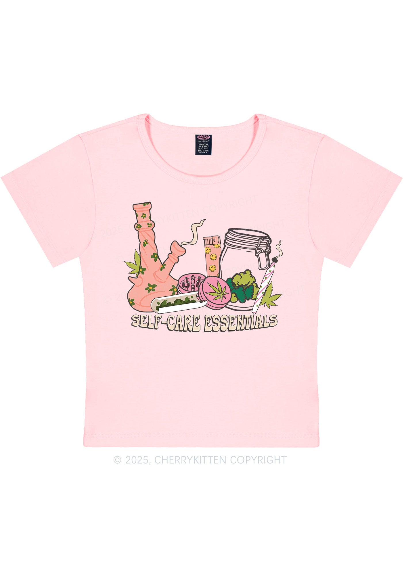 Self-Care Essentials Y2K Baby Tee